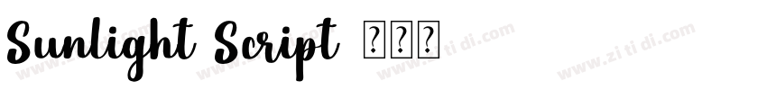 Sunlight Script字体转换